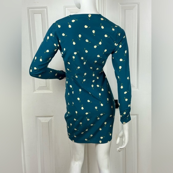 INTERMIX Blue Bodycon Long Sleeve Dress. D37 - Picture 10 of 17